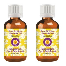 Deve Herbes Pure Fir Silver Essential Oil (Abies alba) Steam Distilled (Pack of Two) 100ml X 2 (6.76 oz)