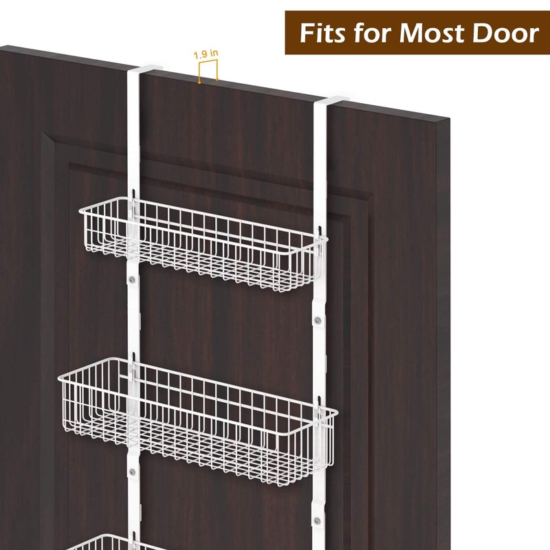 Over The Door Basket Organizer 3 Tier Hanging Kitchen Storage