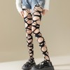 LCIEFKAE 2 Pieces Black Hollow Hole Socks, Creative Sexy Leggings,