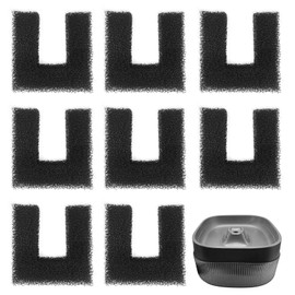 Generic 8 PCS Cat Water Fountain Foam Filters - Pet Fountain Filter Replacement for 135oz/4L Pet Fountain 118oz/3.5L Dog Drinking Fountain - universal pet water fountain filter, Black