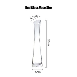 Small Flower Vase Transparent Mini Opening Single Stem Vases Flower Bud Vase Decorative Bottles for Wedding Party Home Decor Centerpiece Living Room Office Decoration 20cm Height