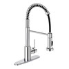 DJS Kitchen Faucets with Pull Down Sprayer Chrome High Arc