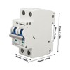 DC500V 2P Miniature DC Circuit Breaker Short Circuit Overload Protection