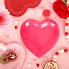JarThenaAMCS JarThenaAMCS 60Pcs Valentine's Day Paper Plates Heart Shaped Disposable