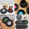 BDSHUNBF Pack of 12 Vinyl Record Coasters, Coasters with Holder,