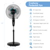 COSTWAY Pedestal Fan, 16-Inch Adjustable Height Fan, 3-Speed Digital Control,