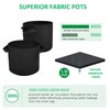 JNYONG 12-Pack 10 Gallon Thickened Non-Woven Grow Bags, Aeration Fabric