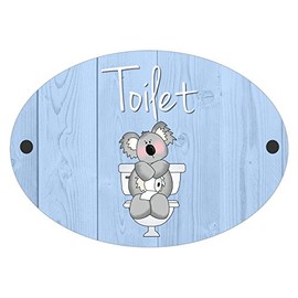 Bathroom Toilet Koala Fun Door Plaque Sign (Toilet)