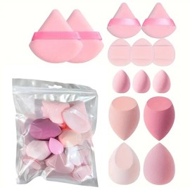 HAPVITAL 14 Pcs Multifunctional Makeup Puff Foundation Sponge Foundation Sponge - Makeup Sponge Concealer Sponge Filling Powder Puff, 7 Large Cushion with Water, BB Makeup Tools, Sponge Makeup Eggs,