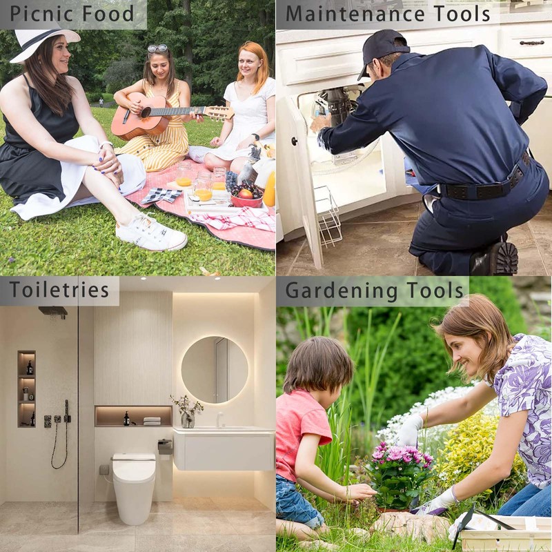 Foldable Universal Cleaning Caddy, 28 x 28 cm, Freestanding Tool