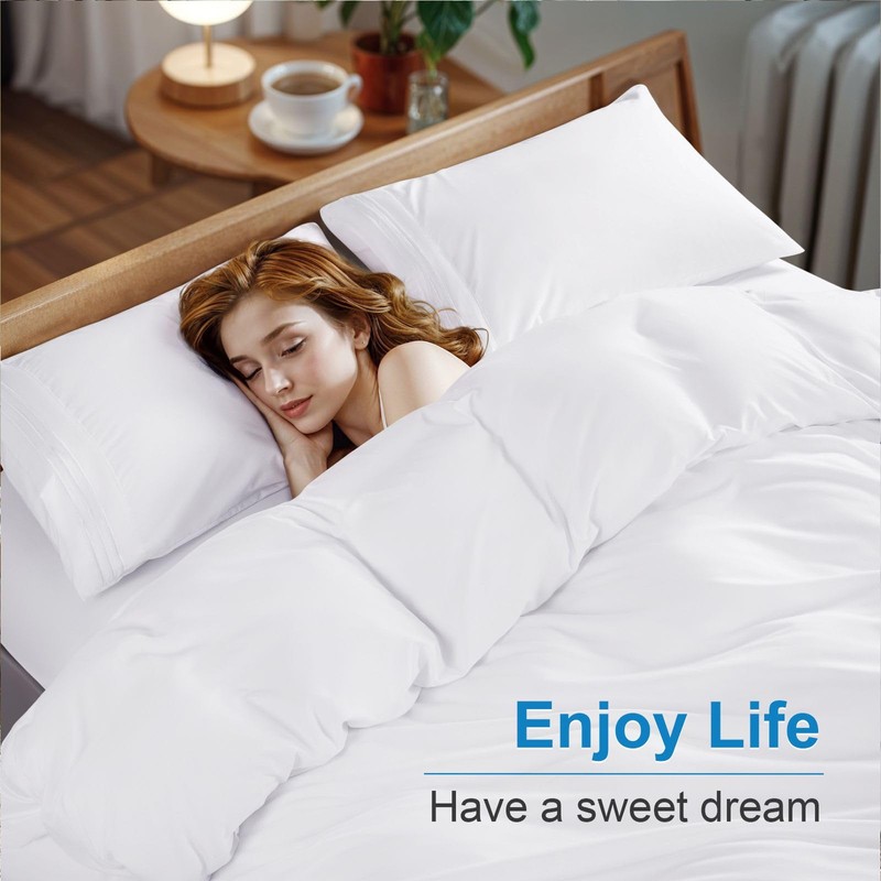 SONORO KATE 100% Washed Microfiber Duvet Cover Set 3 Pieces,