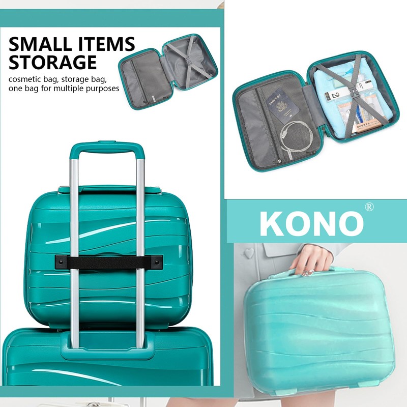 Kono Lightweight Polypropylene Carrying Case Hard Shell Cosmetic Case Travel