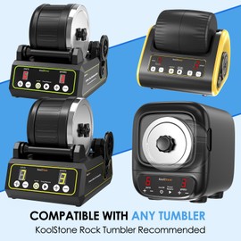 KoolStone Rock Tumbler Grit and Ceramic Tumbling Media 4 Pounds, Polish Up to 25 lbs. of Rocks, 4-Step Polish Refill Media Kit, Compatible with All Rock Tumblers, Essential Polishing Kit for Adults