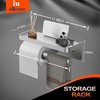 Double Toilet Paper Holder with Shelf, iMonse Paper Towel Holder
