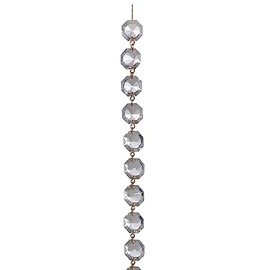 B&P Lamp® 39 Inch Crystal Jewel Chain - 16MM, Nickel Pins