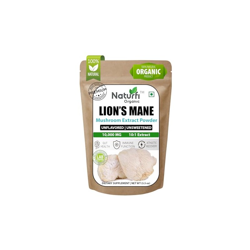 Naturfi Organic - Lion’s Mane Powder - 100 Servings -