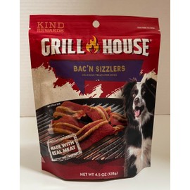 Grill House Kind Rewards Dog Treats 4.5 oz (128g) Bac'N Sizzlers Flavored (Bacon)