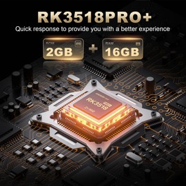 RUPA Android TV Box, RK3518mini Android Box 14.0 with RAM 2G ROM 16G WiFi6 Enternet 10/100M Bluetooth 5.0 USB 3.0 Supports 3D HD 8K TV Box