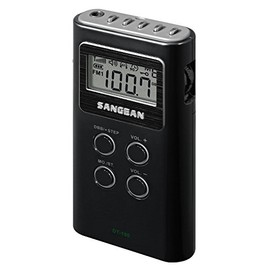 Sangean All in One Compact Digital Tuning Pocket Size Portable AM/FM Radio