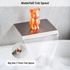 LCEVCGK Shower Faucet Set with Tub Spout, Brushed Nickel Rainfall