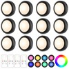 Yiliaw 12 Pack LED Puck Lights Remote Control 16 Color