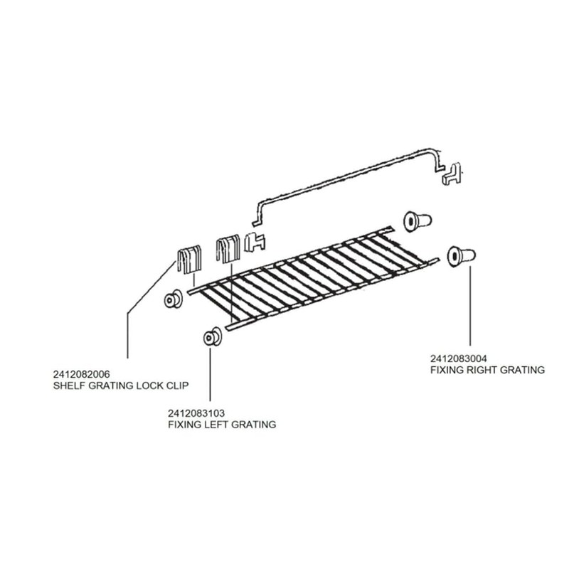 Motorhome & Caravan fridge shelf set. Compatible with part no.