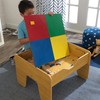 KidKraft 2-in-1 Reversible Top Activity Table with 200 Building Bricks