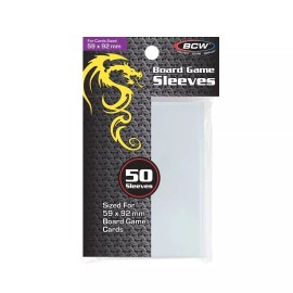 BCW 10 packs of 50 (500) BCW 59mmX92mm Clear European Sized Board Game Card Sleeves
