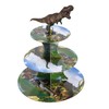 Soporte de dinosaurio para cupcakes de 3 niveles para niños,