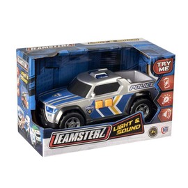 Grandi Giochi GG00964 Teamsterz Pick-Up Police with Light and Sound, Light Blue/Grey