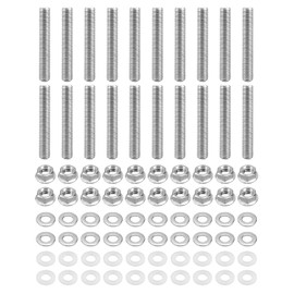 Intake and Exhaust Manifold Bolt Nut Gaskets Kit Fit for Honda Acura B C D F H K Series Engines, Fit for Ford 4.6/5.4L V8, M8*1.25mm Thread Size, 50MM Length, 20 Sets