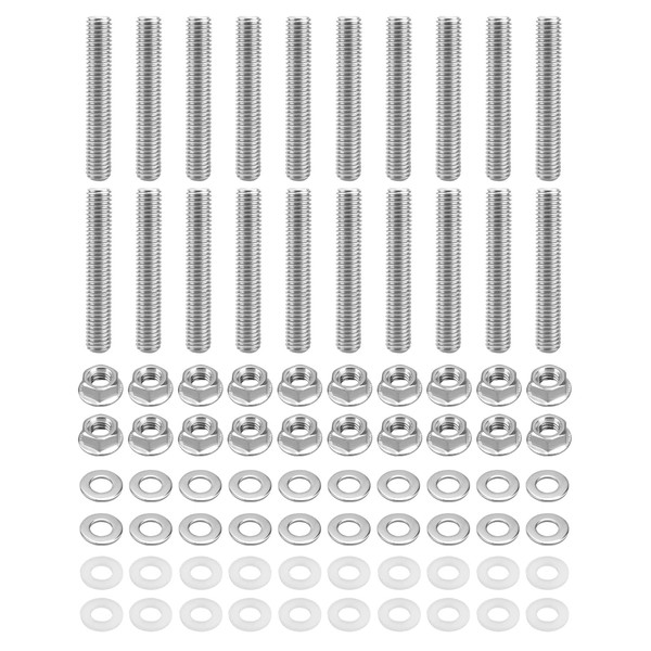 Intake and Exhaust Manifold Bolt Nut Gaskets Kit Fit for