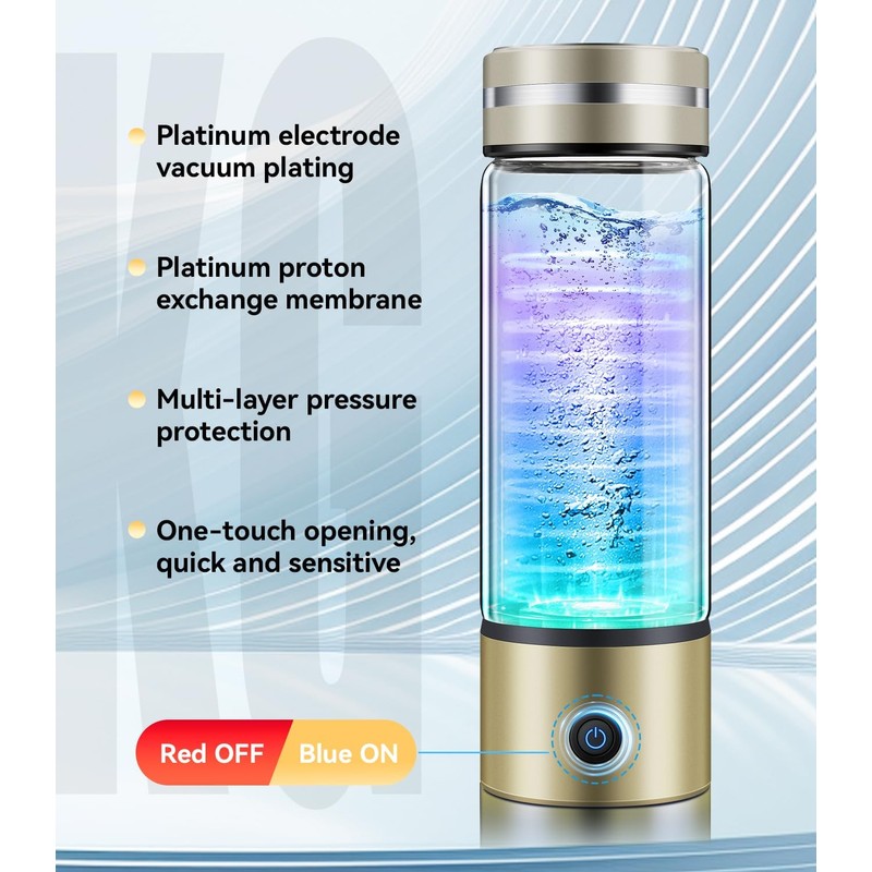 IUHFSIFS 5.0 Upgrade Hydrogen Water Bottle generator【NO.1 8-Hour Hydrogen Lock】