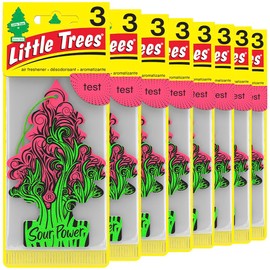 LITTLE TREES LITTLE TREES Air Fresheners Car Air Freshener. Hanging Tree Provides Long Lasting Scent for Auto or Home. Sour Power, 24 Air Fresheners