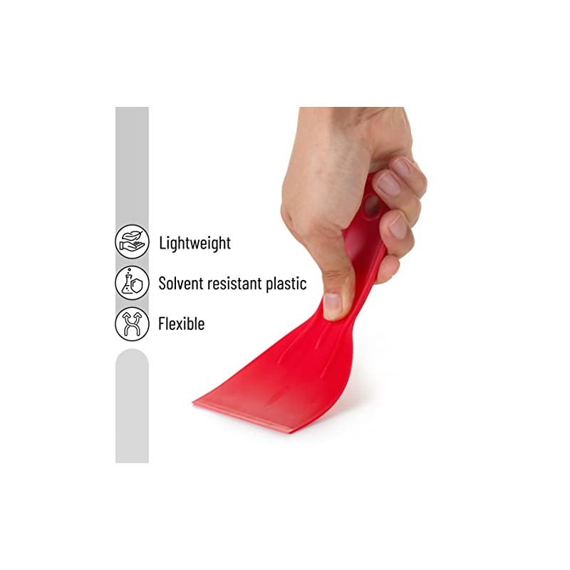 Bates 6 Pack Plastic Putty Knife Set - Paint Scraper,