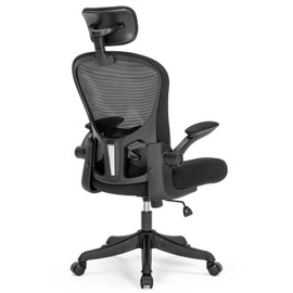 TLLMOON-6065 Detailed Micro-Adjustable Seat, Lift and Move Seat, 2D Lumbar Support, 2D Armrest with Headrest. Study Chair, Computer Gaming Chair. (Black)