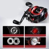 Metal Baitcasting Reel, Powerful Lightweight Smooth Baitcaster Fishing Reel with