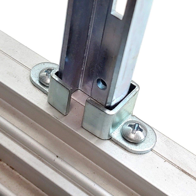 Showcase Interior Standard Clips, Display Case Bracket Channel Holder, Bottom,