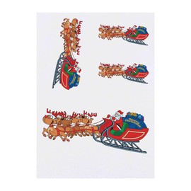 Azeeda 4 x 'Sankt Schlitten' Temporäre Tattoos - Wasserfest, Hautfreundlich & Ungiftig · Transfers in Verschiedenen Größen (TO00059912)