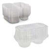 Two Compartment Hinged Clear Cupcake or 2 Muffin Takeout Container