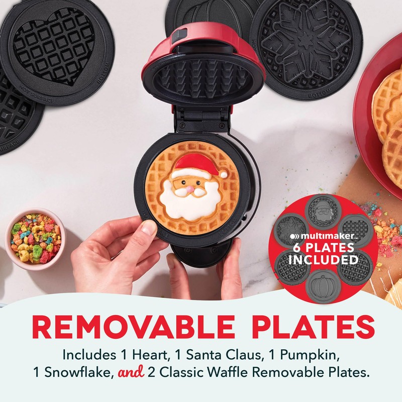 DASH Holiday Multimaker Mini System - Waffle Maker with Six