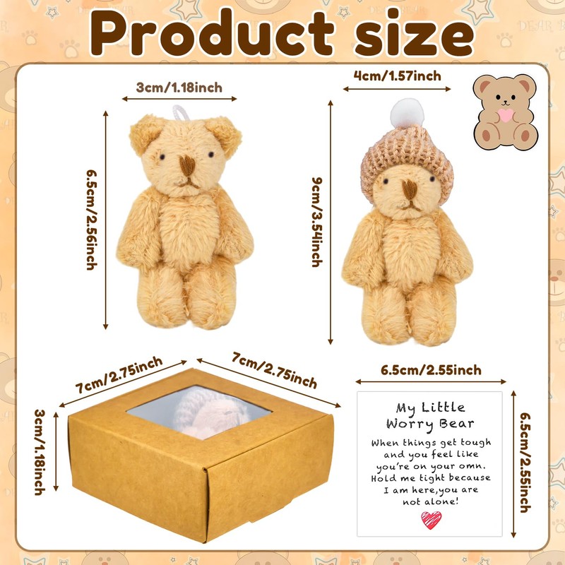 magimagi Worry Bear in a Box, Little Bear Hug in