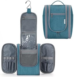 Narwey Men's Toiletry Bag for Hanging, Small Toiletry Bag Men Women, Wash Bag Hanging Toiletry Bag Men for Travel, Cosmetic Bag Make Up Bag for Women (Teal (Small))