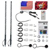 2PCS 3FT Whip Lights with Spring Base, Spiral RGB LED