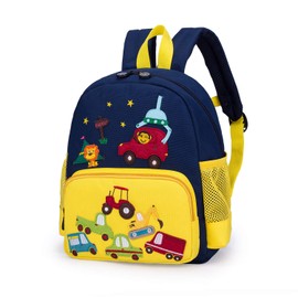 willikiva Cute Zoo Little 3d Backpack Kids Backpack for Boys and Girls Toddler Backpack Waterproof Preschool(Yellow Car)