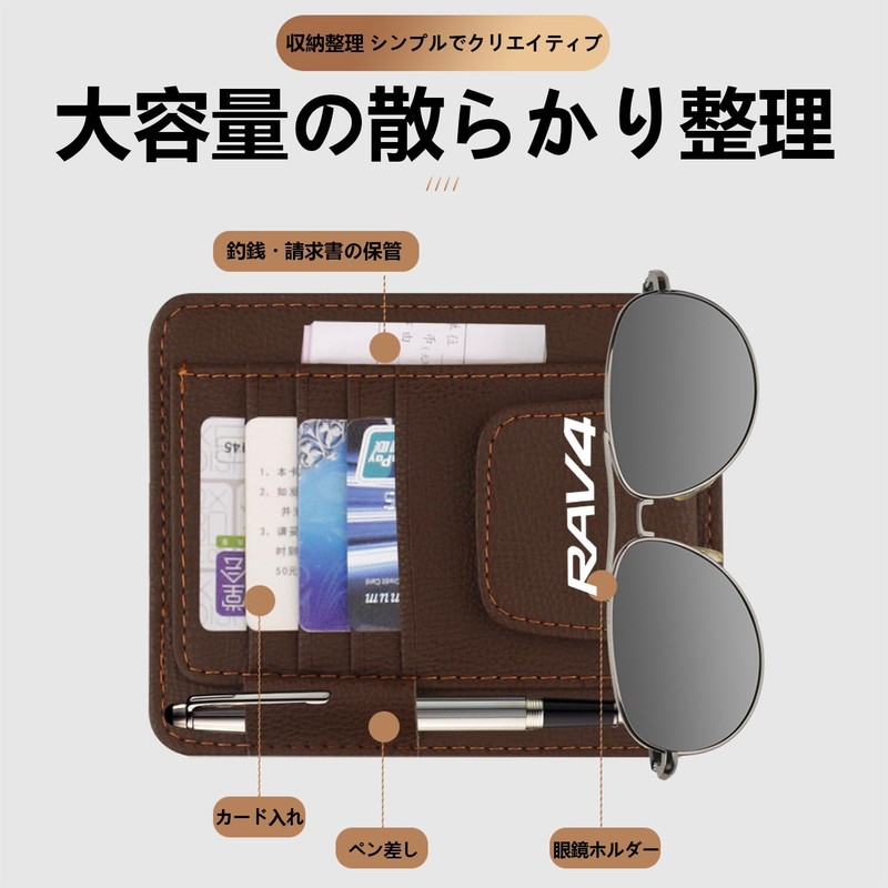InnoWave Sun Visor Pocket, Compatible RAV4 Love Four Sun Visor,