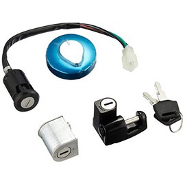 Bike Parts Center 302821 Super Cab C50 Key Set Tank Handle Lock 4 Pin Press Cab Tank Cap