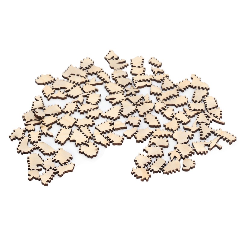 100 Piece Wooden Animal Jigsaw Puzzle Round Shaped Educational Hand