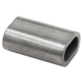 Swage Right MIL-SPEC Stainless Steel Swage Sleeves Clip & Ferrules (5/32 inch) – Oval Duplex Wire Rope Cable Crimping Loop Fittings (Pack of 10)