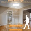 Battery Operated Motion Sensor Ceiling Light with Remote, 3 Color,